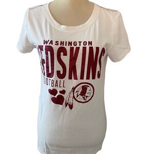 NFL T-Shirt Women's No Size White Vintage Washington Redskins Glittered Graphic